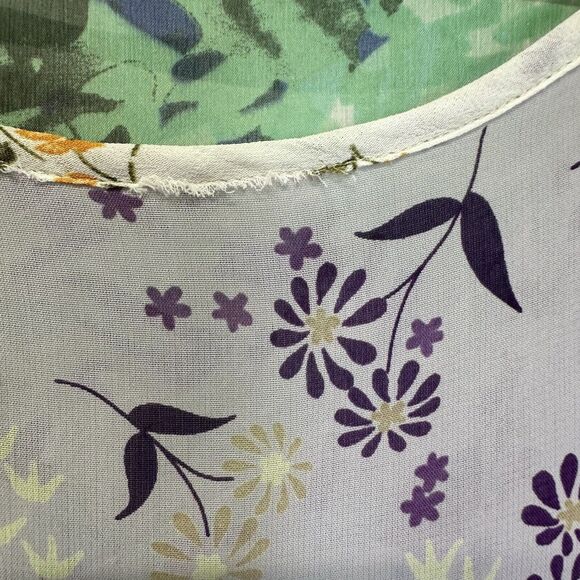 Vtg. Women’s Size 3XL Sheer Pastel Multi Floral Tunic‎ Top Shirt Long Sleeve USA - Picture 10 of 10